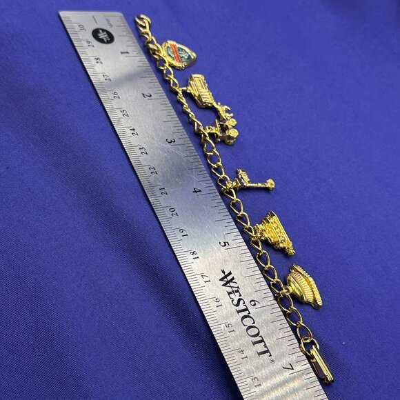 New Orleans Themed Gold-Tone Charm Bracelet - Picture 14 of 14